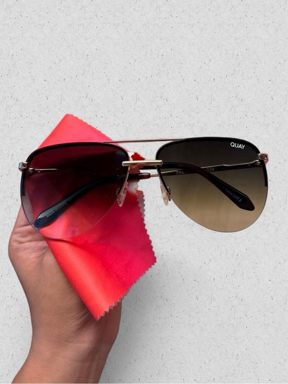 Quay Australia Th Playa Sunglasses with Black Gradient Lenses